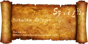 Szkalka Áron névjegykártya